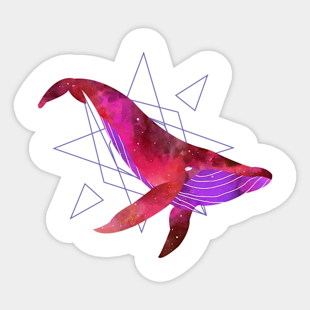 space whale Sticker by ales888